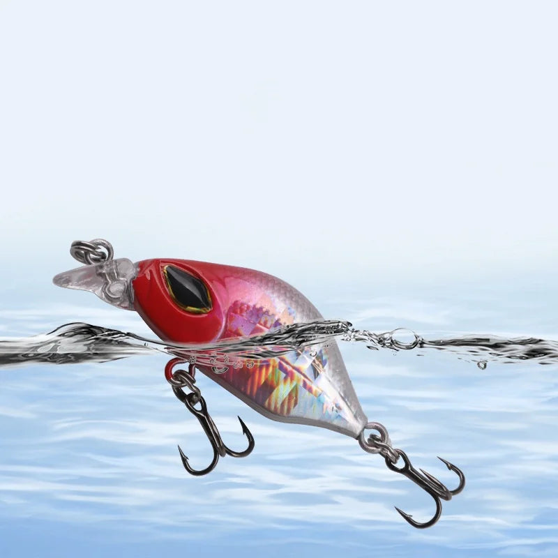 Mini Leurre Dur Coulant Lent 4cm – Simulation 3D – Crankbait Truite Perche Brochet Eau Douce & Salée