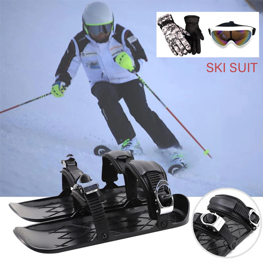 Mini Skis Snowblades for Snow Skis for Winter Shoes Short Snowskates Snowblades Skiboards Portable&Light Ski-shoes Outdoor Sport