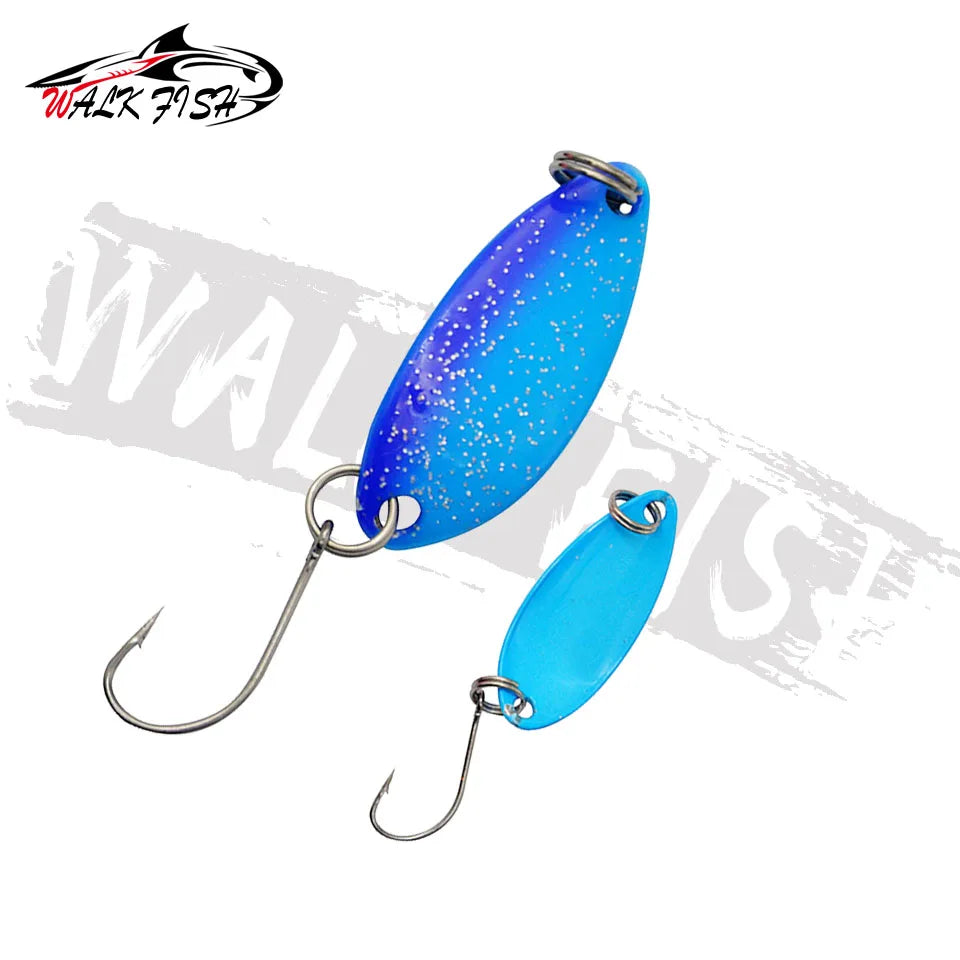 WALK FISH 1PCS Peche Leurre Pesca SPOON 3g 33mm Colorful Spoon Bait Stream Metal Fishing Lure For Trout Chub Perch Salmon