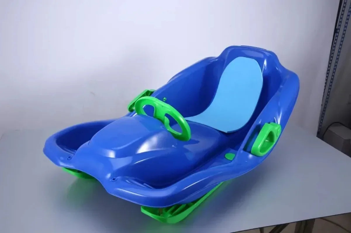 Children's Skis, Winter Outdoor Sports Equipment, High Back Steering Wheel Suitable for Skiing in Snow and Desert