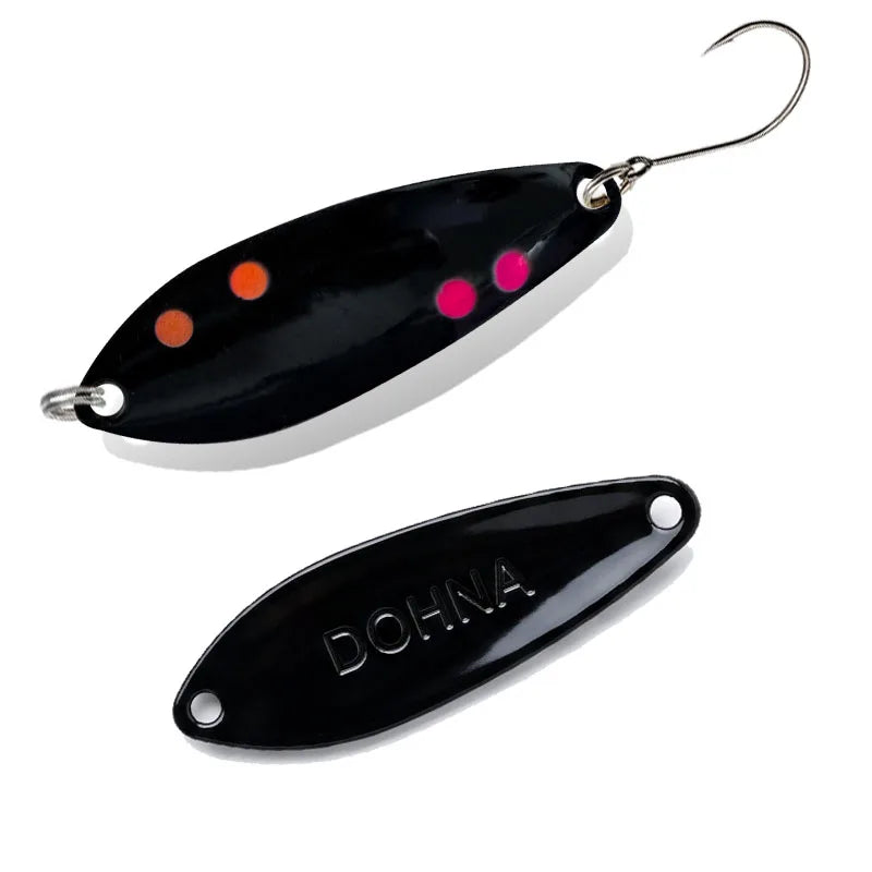 Dohna 1pcs Peche Leurre Pesca 3.8g 38mm Colourful Spoon Bait Spinne Bait Copper Metal Fishing Lures For Trout Pike Perch Salmon