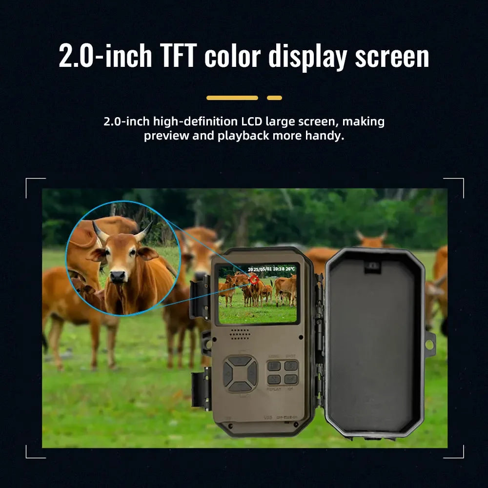 Infrared Hunting Camera 4K 24MP 1080P With 1MP CMOS Sensor Waterproof Motion Activated For Wildlife Tracking Outdoor Security