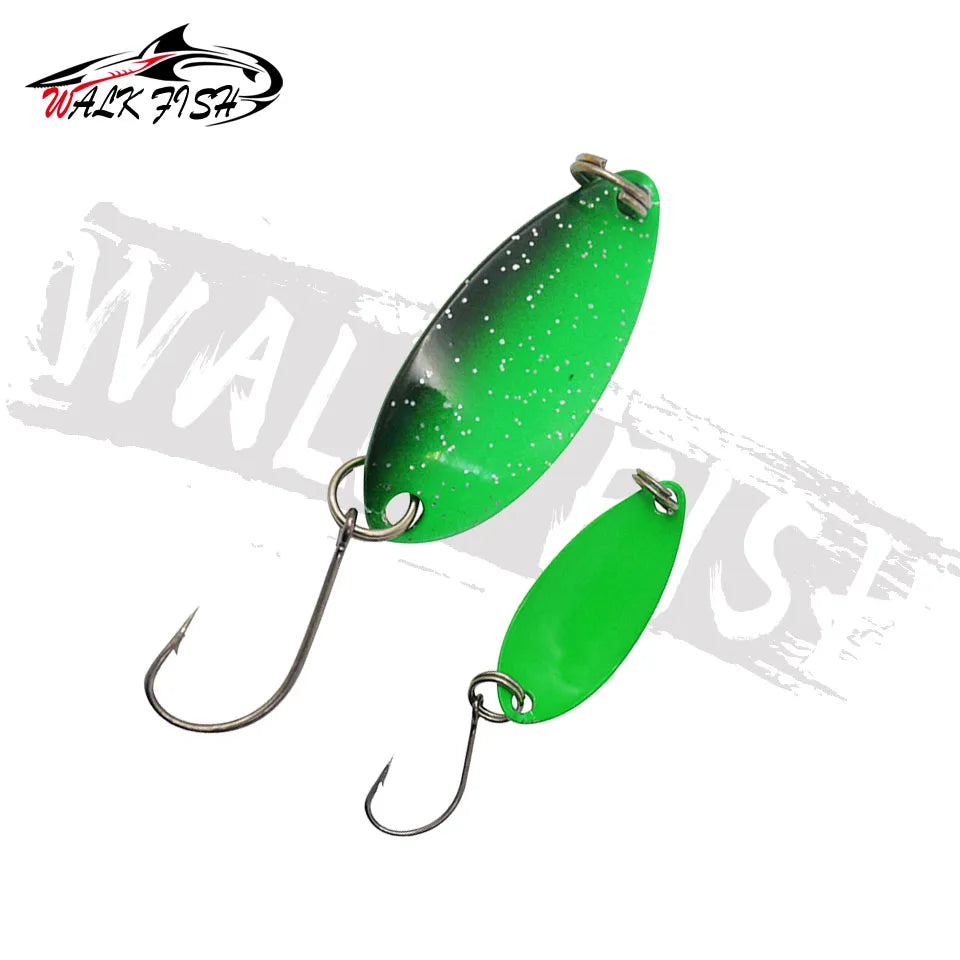 WALK FISH 1PCS Peche Leurre Pesca SPOON 3g 33mm Colorful Spoon Bait Stream Metal Fishing Lure For Trout Chub Perch Salmon