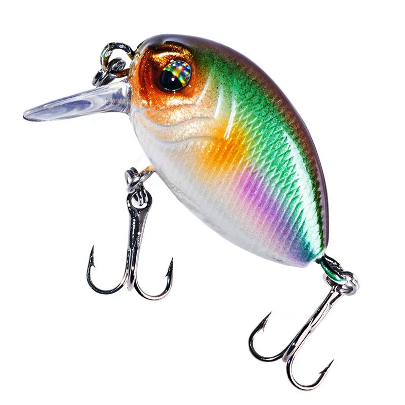 New Peche Japanese Design Hard Fishing Lure 38mm 3.8g Mini Wobblers Crank Bait For Pike Floating Crankbait Pesca