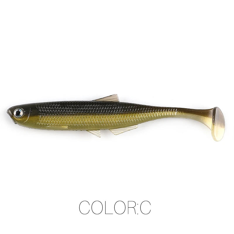 Leurre Souple Supercontinent ShadTeez T-Tail – 5cm / 7,5cm / 12cm – Yeux 3D – Brochet Sandre Carnassiers