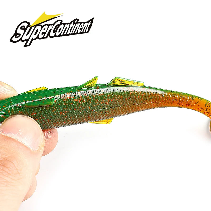 Leurre Souple Supercontinent ShadTeez T-Tail – 5cm / 7,5cm / 12cm – Yeux 3D – Brochet Sandre Carnassiers