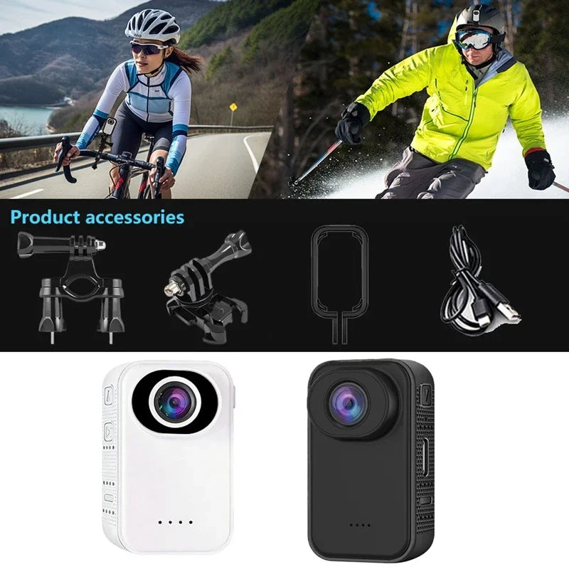 Caméra 2K HD Vélo & Montagne – Portable, Vlog Outdoor & Randonnée