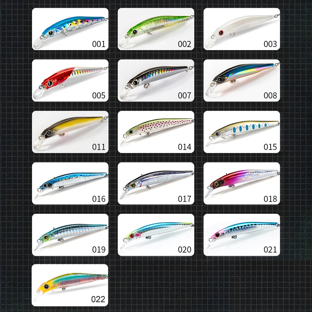 Leurre Minnow Coulant Hunthouse Artist – 70mm / 80mm / 105mm – Wobbler Bar de Mer & Pêche en Mer