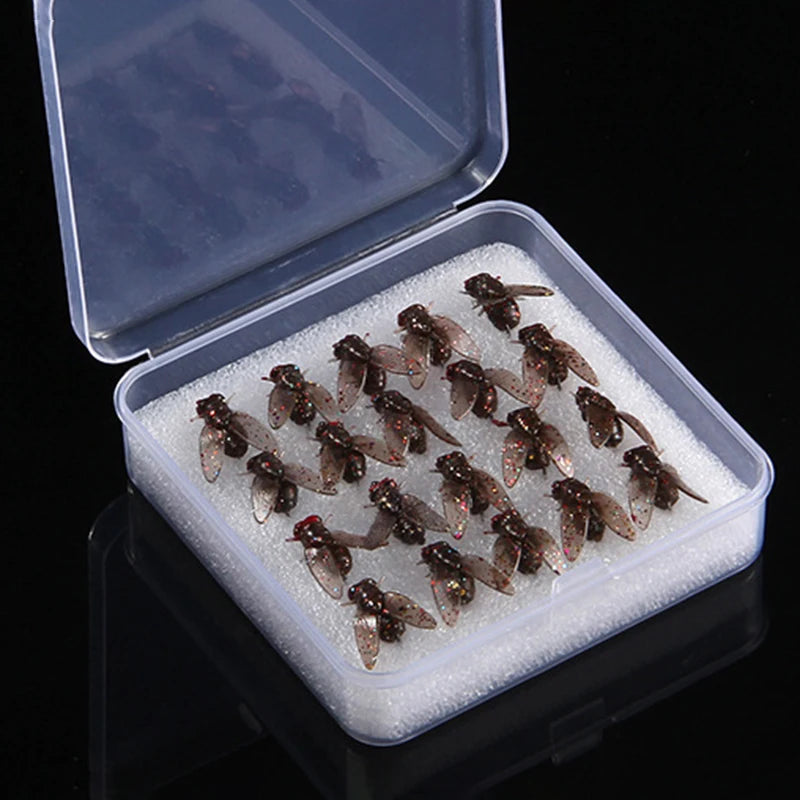 New 5-20PCS Mini Bionic Fly Fishing Bait Fly Hook Soft Bait Add Fish Attractant Fishing Gear For Salmon Trout 10/16/20mm