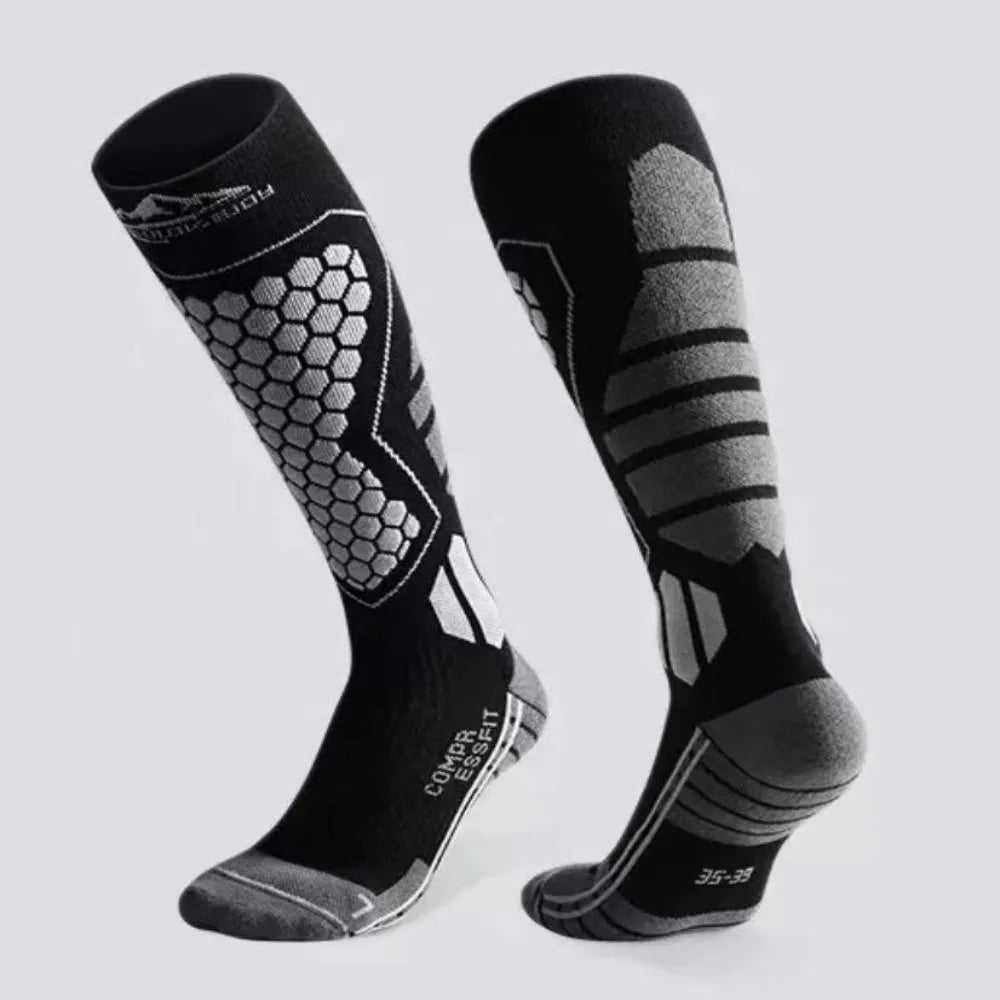 Chaussettes de Ski Épaisses & Respirantes – Montantes Thermiques Anti-glisse pour Sports d’Hiver