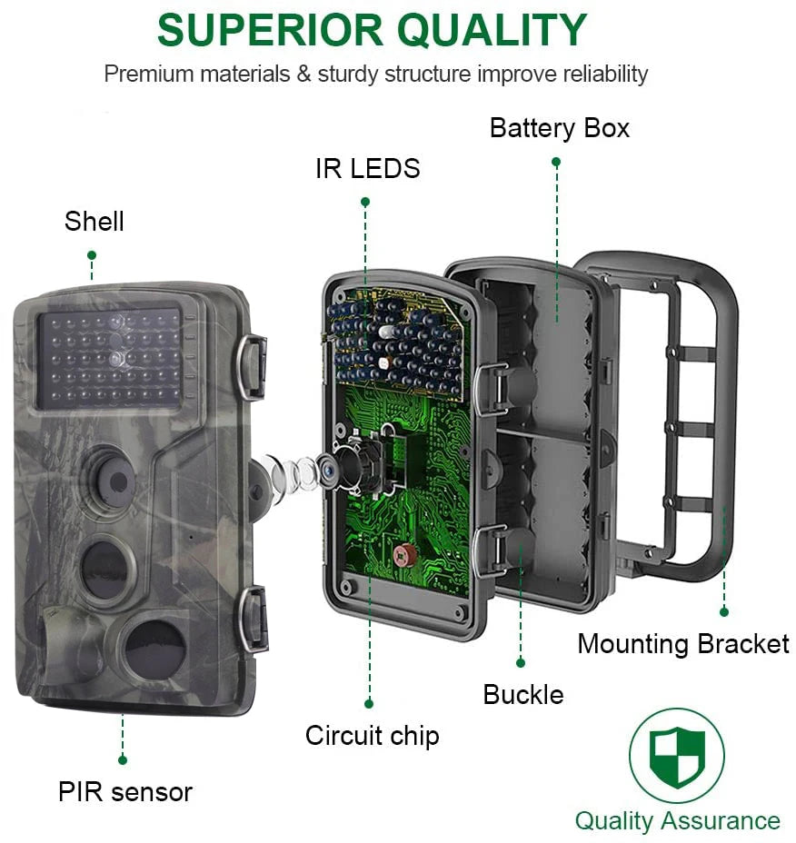 Outdoor Trail Camera 20MP 1080P HD Waterproof Wildlife Hunting Scouting Game Infrared Night Vision Surveillance Trap Camera