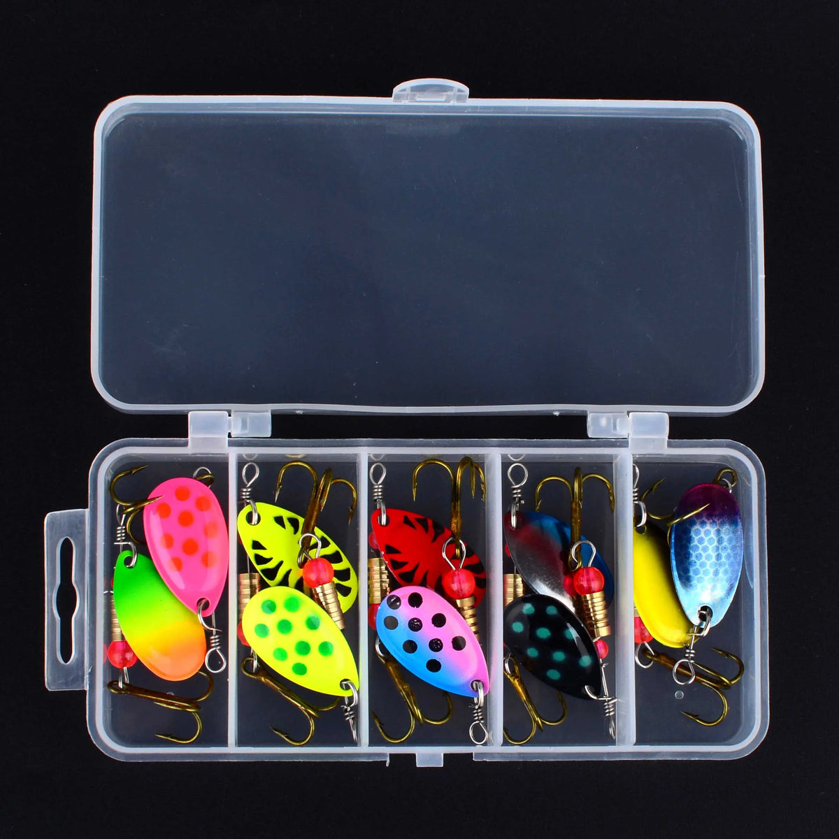 Lot de 10 leurres de pêche Peche Spinner