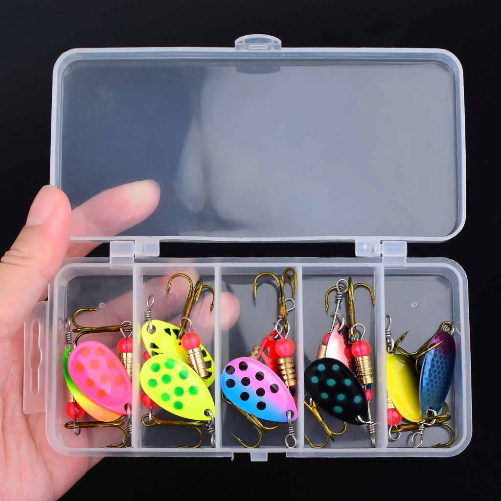 Lot de 10 leurres de pêche Peche Spinner
