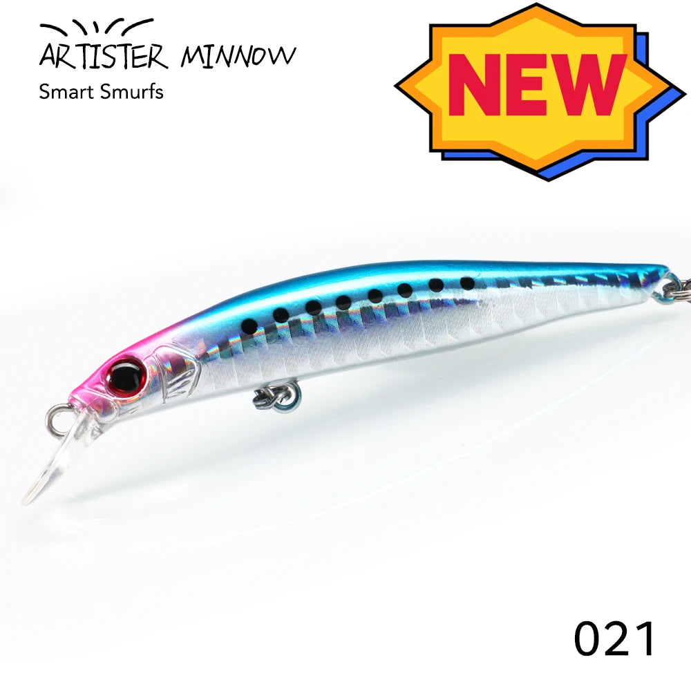 Leurre Minnow Coulant Hunthouse Artist – 70mm / 80mm / 105mm – Wobbler Bar de Mer & Pêche en Mer