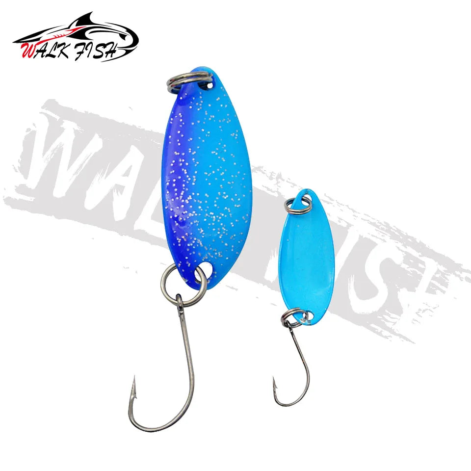 WALK FISH 1PCS Peche Leurre Pesca SPOON 3g 33mm Colorful Spoon Bait Stream Metal Fishing Lure For Trout Chub Perch Salmon