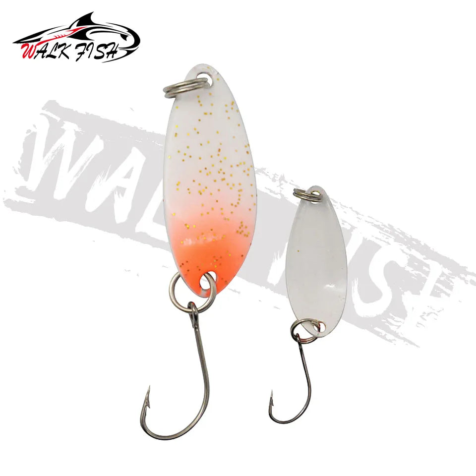 WALK FISH 1PCS Peche Leurre Pesca SPOON 3g 33mm Colorful Spoon Bait Stream Metal Fishing Lure For Trout Chub Perch Salmon