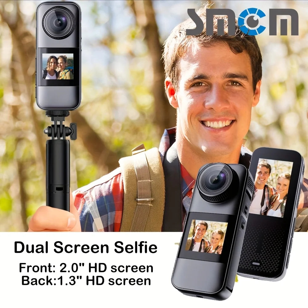 Caméra Sport Double Écran Outdoor – 5MP, Carte 32Go, Vision Nocturne