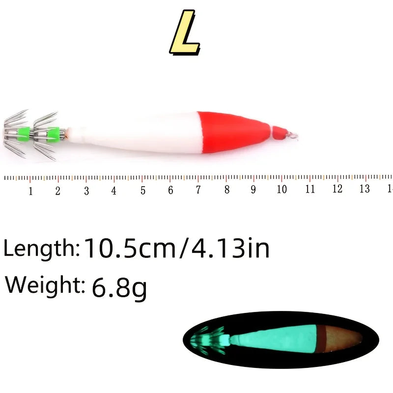 Lot de 5 Leurres Lumineux Seiche & Calmar – Turlutte Crevette Poulpe Pêche en Mer