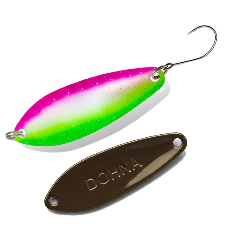 Dohna 1pcs Peche Leurre Pesca 3.8g 38mm Colourful Spoon Bait Spinne Bait Copper Metal Fishing Lures For Trout Pike Perch Salmon