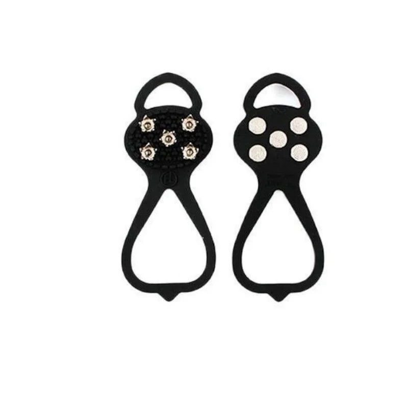 1 Pair 5 Studs Anti-Skid Ice Snow Camping Walking Shoes Winter Safety Boots Universal Professional Climbing Crampons