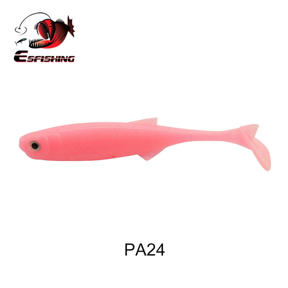 ESFISHING Soft Lure Action Shad 75mm Peche Fishing Bait for Perch Pike Bass Saltwater