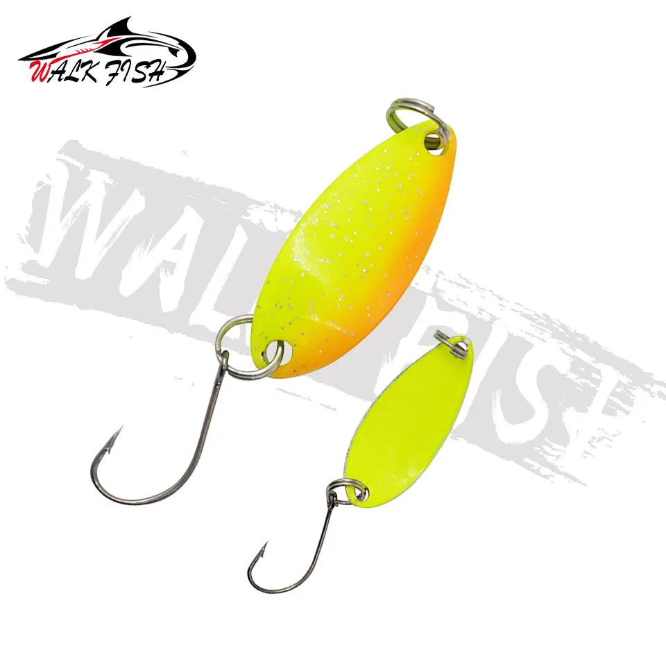 WALK FISH 1PCS Peche Leurre Pesca SPOON 3g 33mm Colorful Spoon Bait Stream Metal Fishing Lure For Trout Chub Perch Salmon