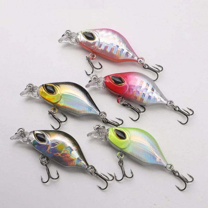 Mini Leurre Dur Coulant Lent 4cm – Simulation 3D – Crankbait Truite Perche Brochet Eau Douce & Salée