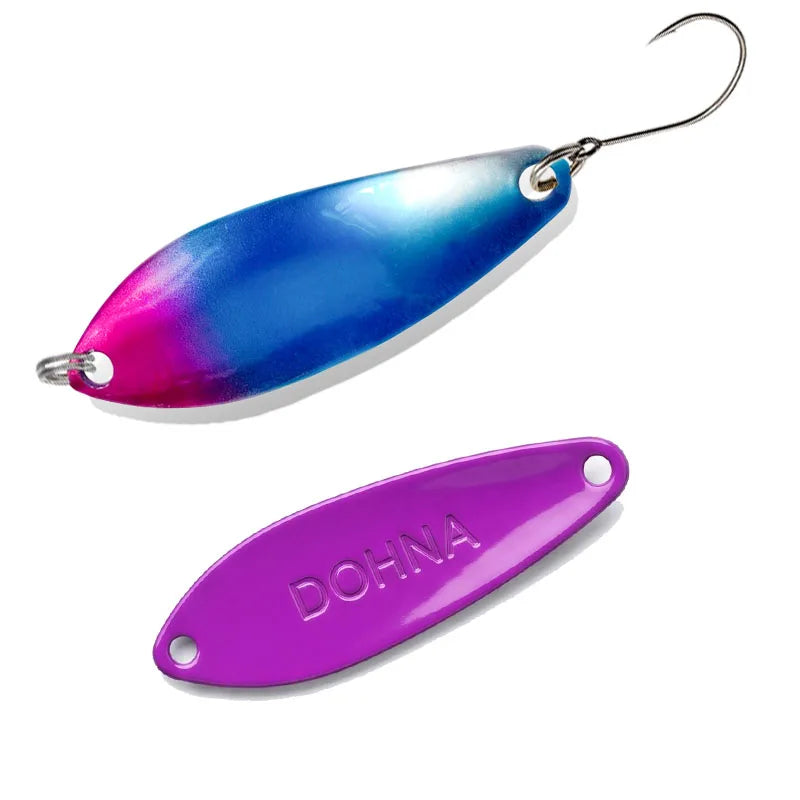 Dohna 1pcs Peche Leurre Pesca 3.8g 38mm Colourful Spoon Bait Spinne Bait Copper Metal Fishing Lures For Trout Pike Perch Salmon