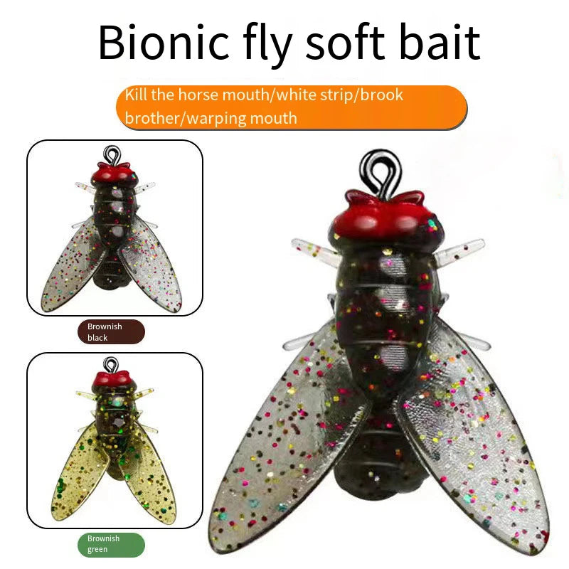 New 5-20PCS Mini Bionic Fly Fishing Bait Fly Hook Soft Bait Add Fish Attractant Fishing Gear For Salmon Trout 10/16/20mm