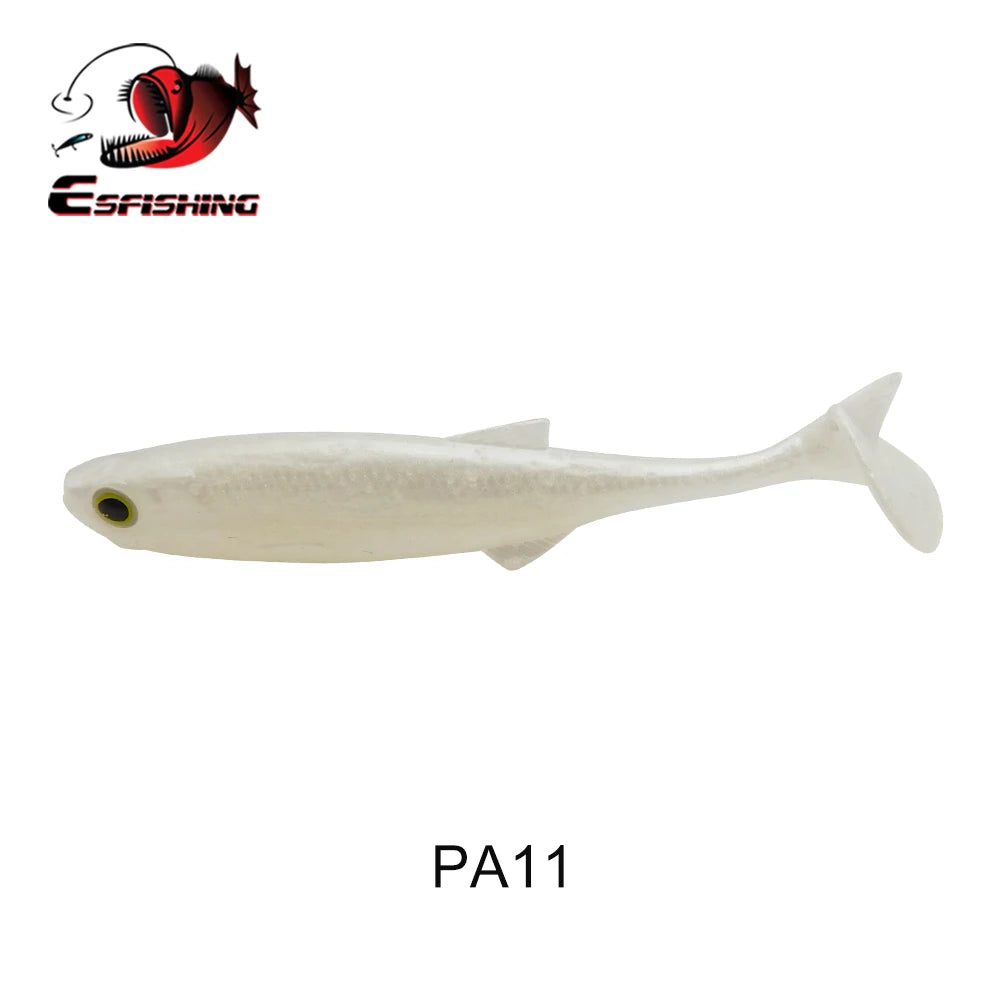 ESFISHING Soft Lure Action Shad 75mm Peche Fishing Bait for Perch Pike Bass Saltwater