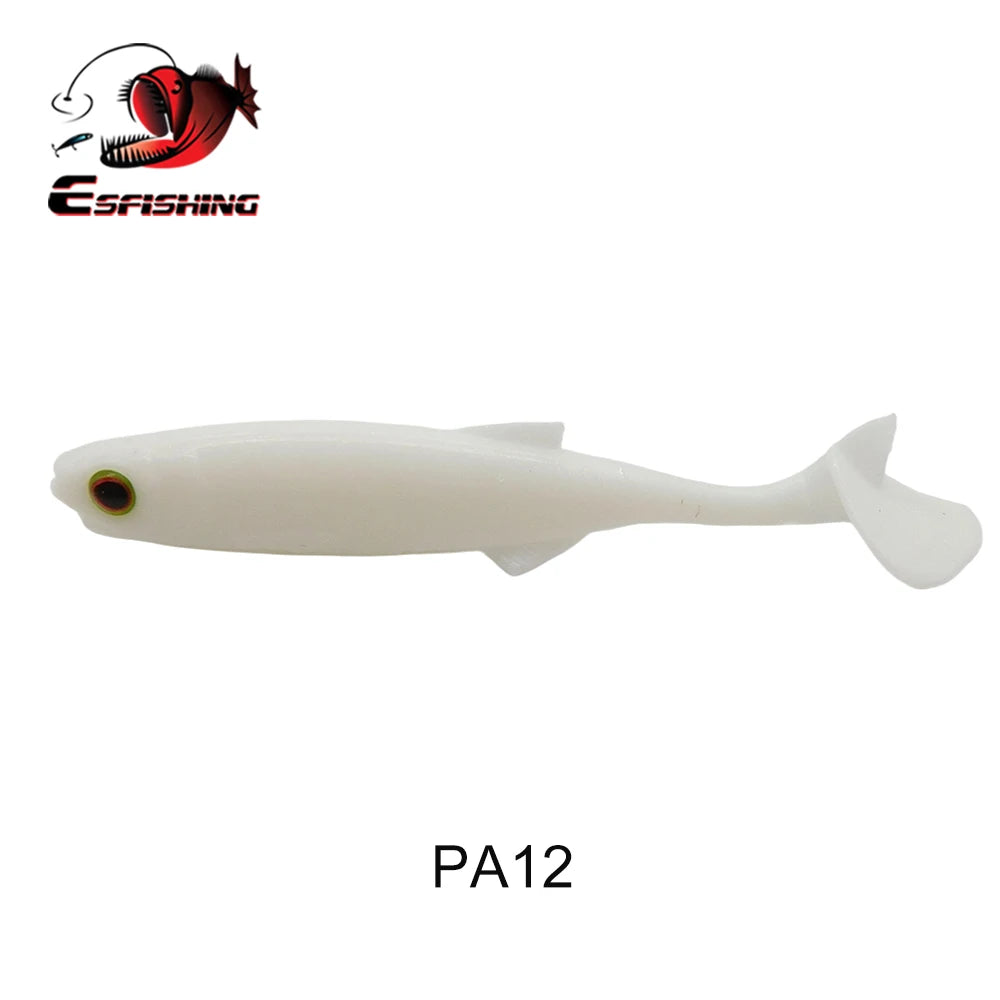ESFISHING Soft Lure Action Shad 75mm Peche Fishing Bait for Perch Pike Bass Saltwater