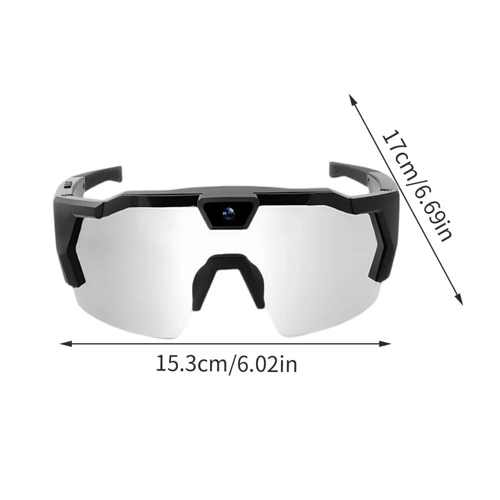 Camera Glasses 4K Outdoor Sports Recording Supplies Video Recording Sunglasses for Cyclists Runners Skiers Snowboarders Hikers