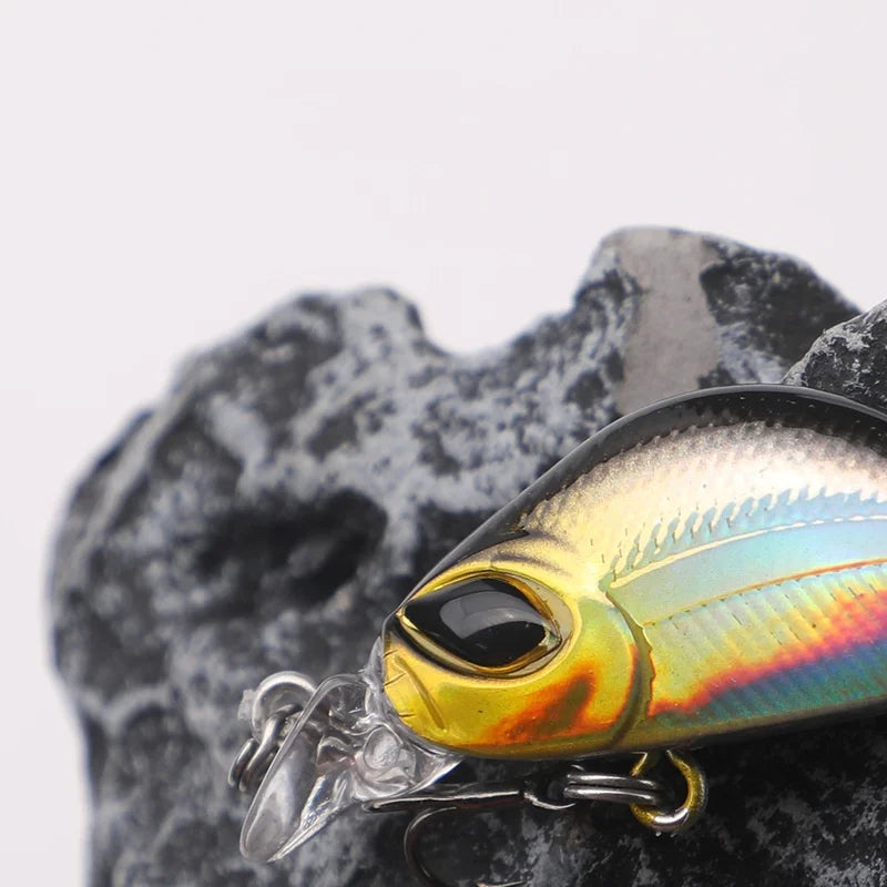 Mini Leurre Dur Coulant Lent 4cm – Simulation 3D – Crankbait Truite Perche Brochet Eau Douce & Salée