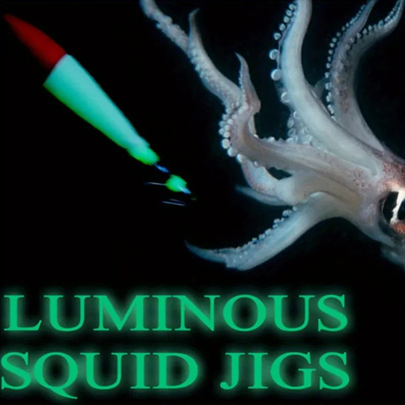Lot de 5 Leurres Lumineux Seiche & Calmar – Turlutte Crevette Poulpe Pêche en Mer