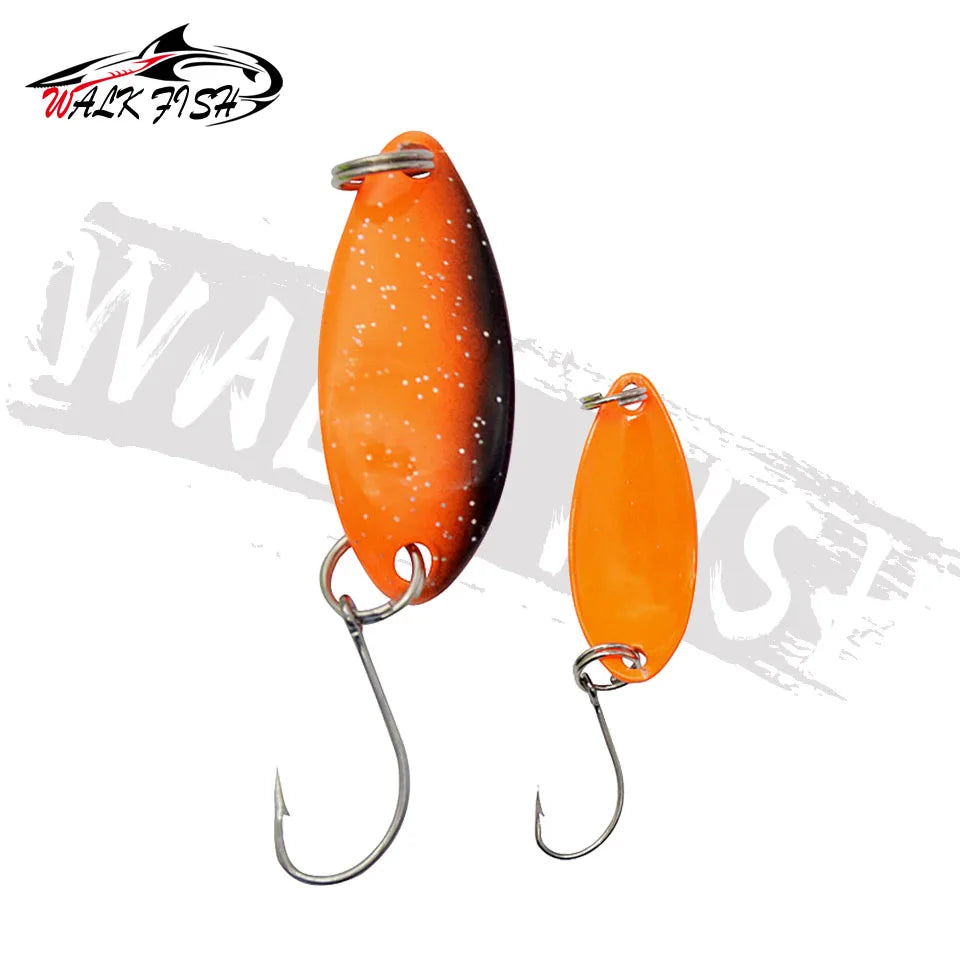 WALK FISH 1PCS Peche Leurre Pesca SPOON 3g 33mm Colorful Spoon Bait Stream Metal Fishing Lure For Trout Chub Perch Salmon